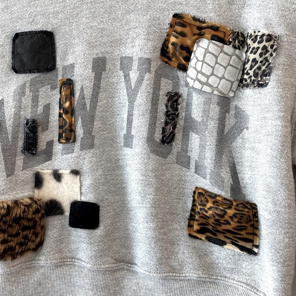 Free People x Riley Vintage East West Crew-Neck New York Textured Pullover - Picture 11 of 12